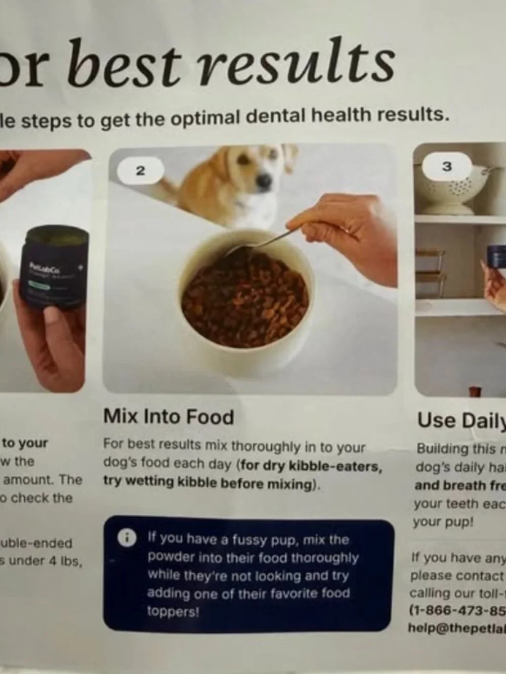 Pet Lab Co. Pro Bright Advanced Dental Powder for Small Dogs